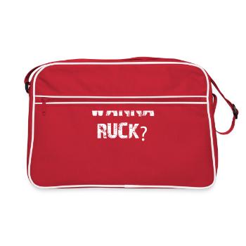 Coupe du monde de rugby WANNA RUCK - Sac Retro - rouge/blanc - Devant