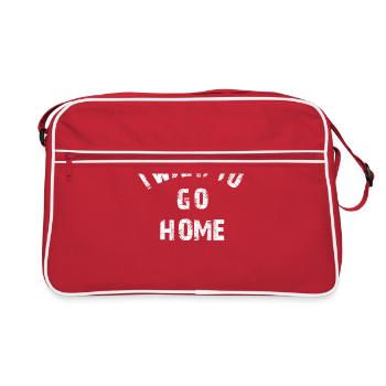 Je veux rentrer chez moi Oliver Anthony - Sac Retro - rouge/blanc - Devant