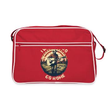 Je veux rentrer chez moi Oliver Anthony - Sac Retro - rouge/blanc - Devant