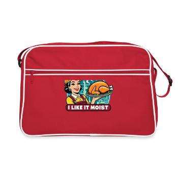Je l’aime humide Thanksgiving Costume dinde jour - Sac Retro - rouge/blanc - Devant
