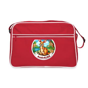 ausAustralia Roo Aussie Funny Australien Kangourou - Sac Retro - rouge/blanc - Devant