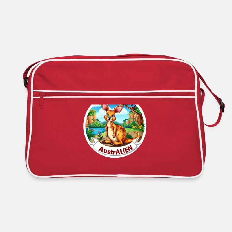 ausAustralia Roo Aussie Funny Australien Kangaroo Retro Bag