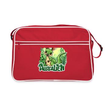 ausAustralia Roo Aussie Funny Australien Kangourou - Sac Retro - rouge/blanc - Devant