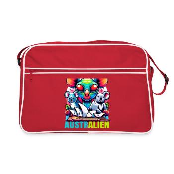 ausAustralia Roo Aussie Funny Australien Kangourou - Sac Retro - rouge/blanc - Devant