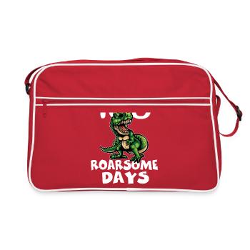 100 Days of School 100 Roarsome Days School T-Rex - Retro Bag - red/white - Front