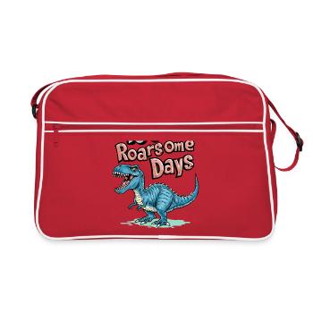 100 Days of School 100 Roarsome Days School T-Rex - Retro Bag - red/white - Front
