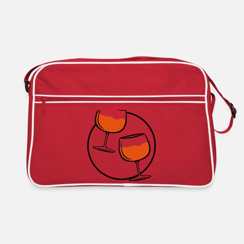 red wine glass circle Retro Bag