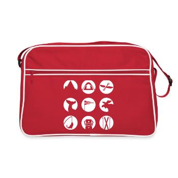 Norvège typique - Sac Retro - rouge/blanc - Devant