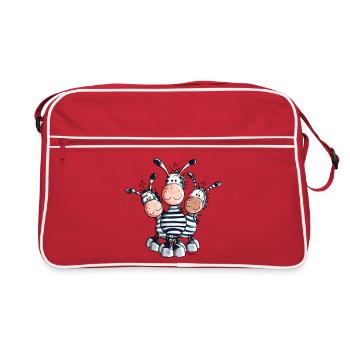 Trois Zèbres doux - Sac Retro - rouge/blanc - Devant