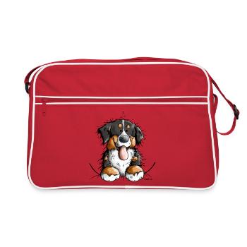 Happy Bernese Mountain Dog - Sac Retro - rouge/blanc - Devant