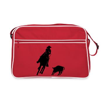Pferdesport Westernreiten - Cutting - Retro Tasche - Rot/Weiß - Vorne