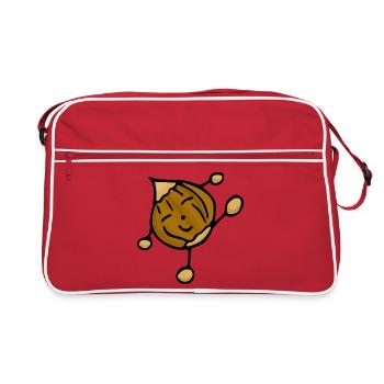 Noisette noisette drôle cool manger positive - Sac Retro - rouge/blanc - Devant