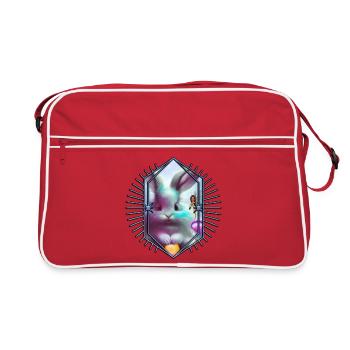 Cute Easter Bunny - Retro Bag - red/white - Front
