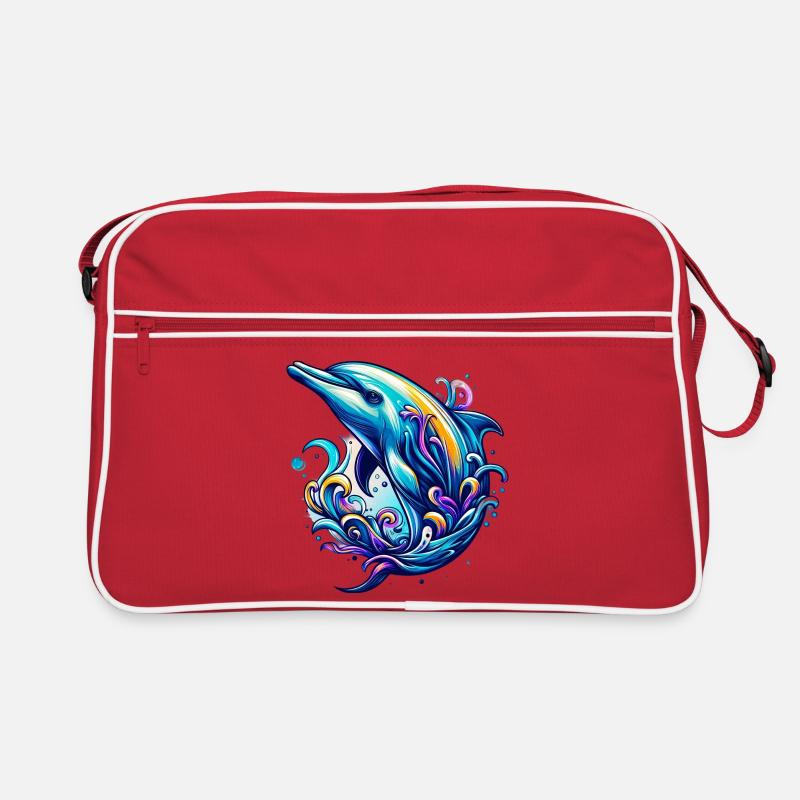 Dauphin - Sac Retro - rouge/blanc