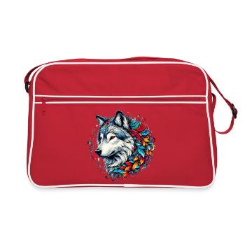 Loup - Sac Retro - rouge/blanc - Devant
