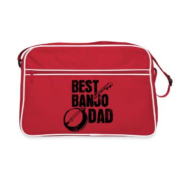Papa joueur de banjo - Sac Retro - rouge/blanc - Devant