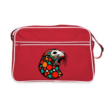 Phoque - Sac Retro - rouge/blanc - Devant