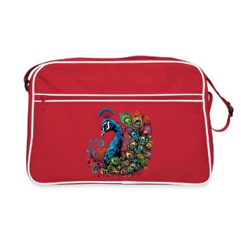 Peacock - Retro Bag - red/white - Front