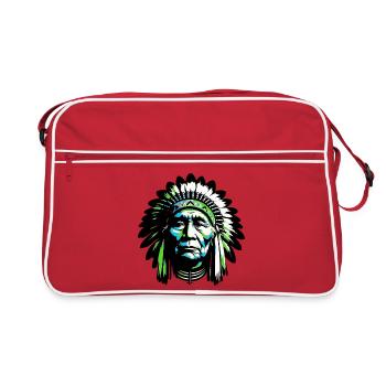 Amérindien Américain - Sac Retro - rouge/blanc - Devant