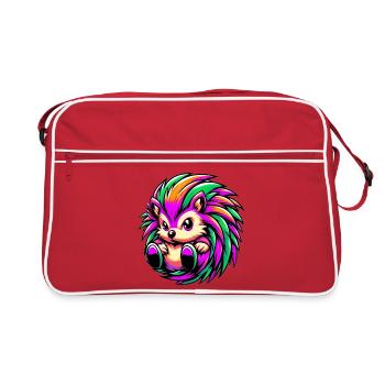 Igel - Retro Tasche - Rot/Weiß - Vorne