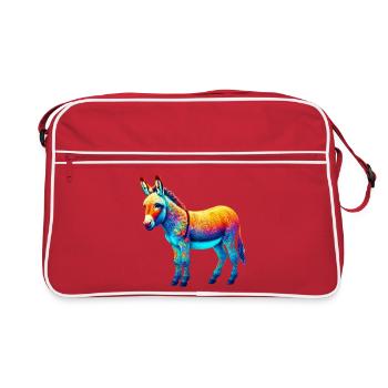 Mule âne - Sac Retro - rouge/blanc - Devant