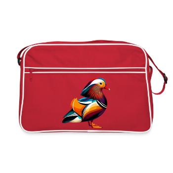Canard mandarin - Sac Retro - rouge/blanc - Devant