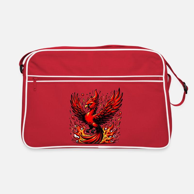 Roter Phönix Retro Tasche