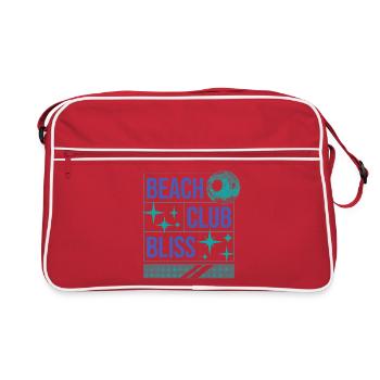 Beach Club Bliss – Sommer & Party Vibes - Retro Tasche - Rot/Weiß - Vorne