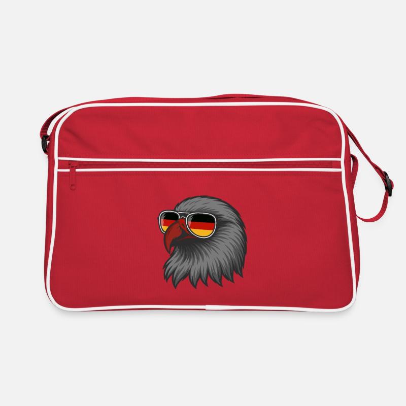 German Eagle with flag in DE glasses Retro Bag