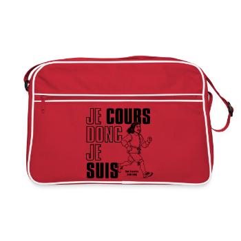I run therefore I am - Retro Bag - red/white - Front