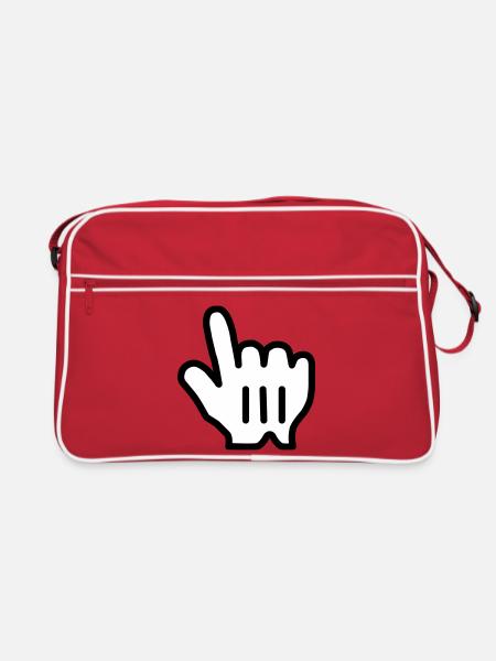 pointinghand - Retro Tasche - Rot/Weiß - Vorne