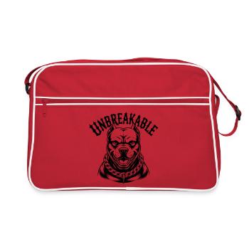 Puissance incassable du Pitbull - Sac Retro - rouge/blanc - Devant