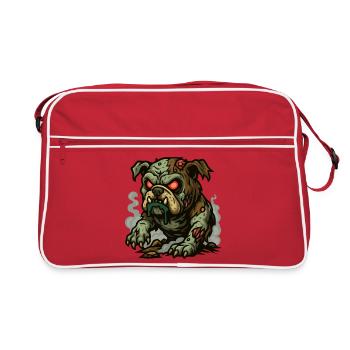 Undead Bulldog - Retro Bag - red/white - Front