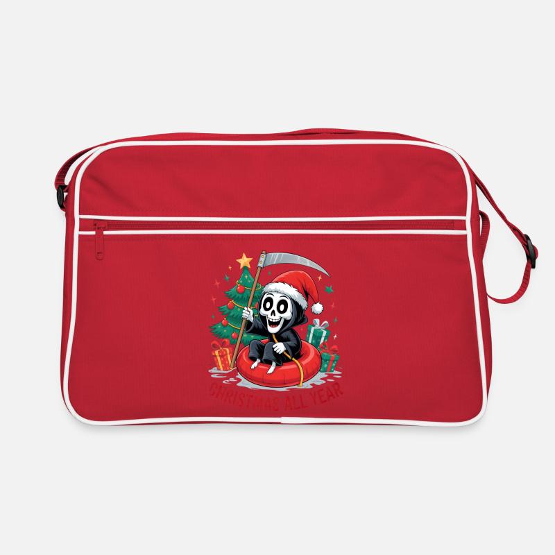 Grim Reaper Weihnachten Retro Tasche
