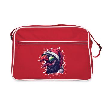 Harpy Bird Christmas Funny Eagle - Retro Bag - red/white - Front