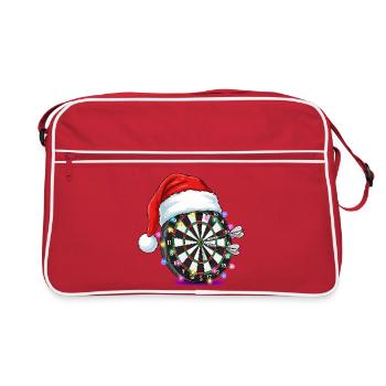 Cible de fléchettes avec Bande dessinée du Chapeau du Père Noël - Sac Retro - rouge/blanc - Devant