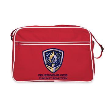 Fire Brigade Kids Coat of Arms - Retro Bag - red/white - Front