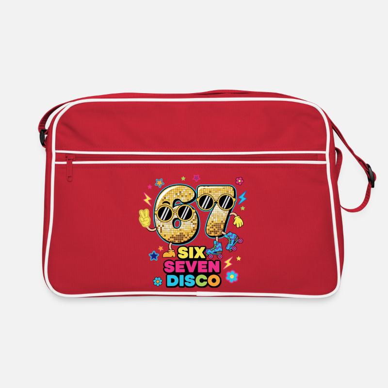 67 Six Seven 6-7 - Disco Retro Party - Sac Retro - rouge/blanc