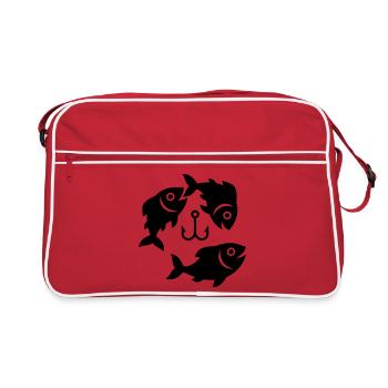 Vecteur de pêche du cercle de cercle d’hameçon - Sac Retro - rouge/blanc - Devant