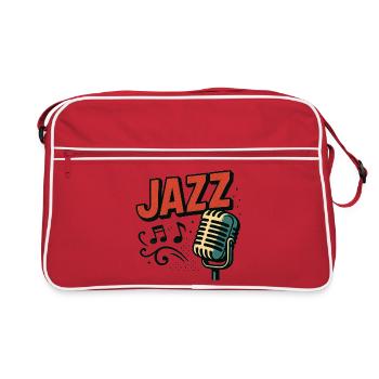 Jazz - Saxophone - Musique - Sac Retro - rouge/blanc - Devant