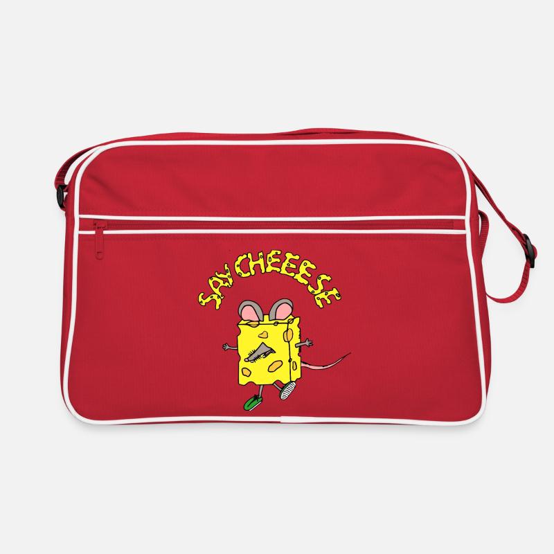 Cheese hero in comic style Retro Bag