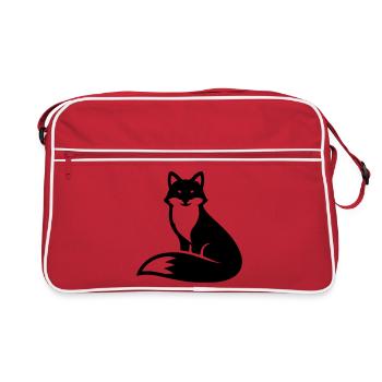 Fox Animal - Retro Bag - red/white - Front