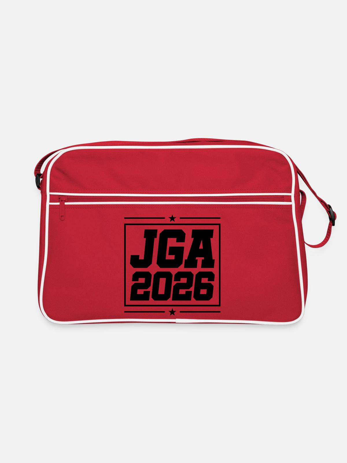 Jga 2026 Bachelor Party - Retro Bag - red/white - Front