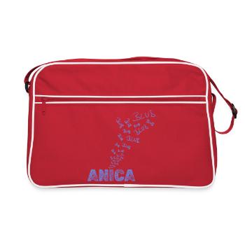 Anica als Segeln - Retro Tasche - Rot/Weiß - Vorne