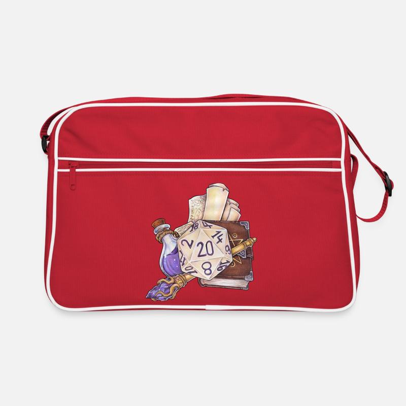 Rollenspiel Tabletop D20 Würfel Geschenk Zauberer  Retro Tasche