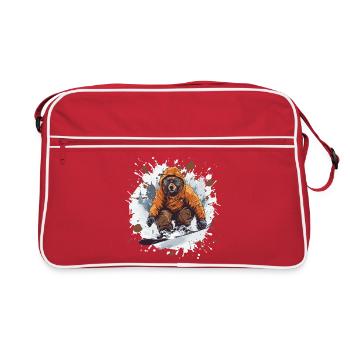 Ours Planche à neige - Sac Retro - rouge/blanc - Devant