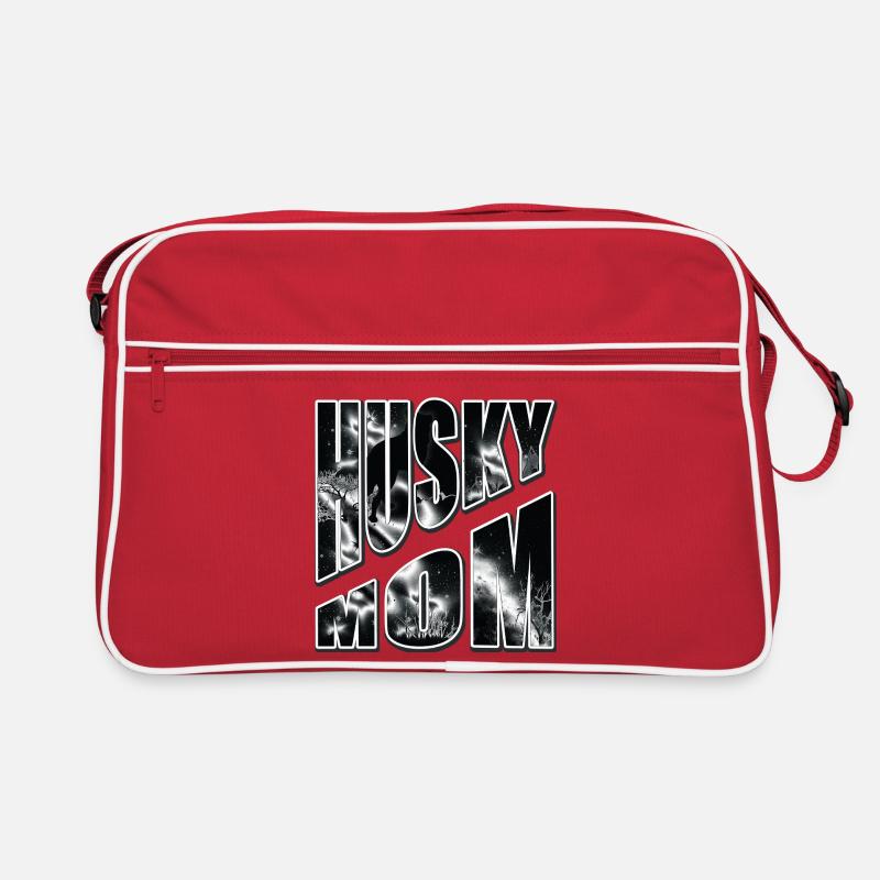 Husky Mom in Winter Star Retro Bag