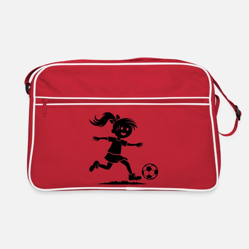 Fussball Mädchen Retro Tasche