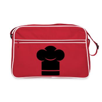 Chef's Hat Chef Hat Silhouette - Retro Bag - red/white - Front