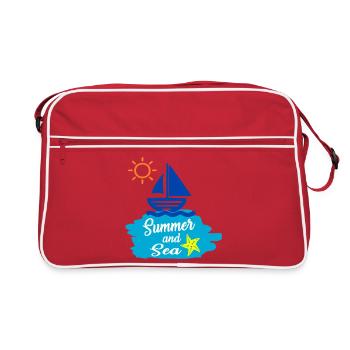 Summer and Sea - Summer Design - Retro Bag - red/white - Front